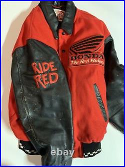 Vintage Honda Ride Red Lettermans Jacket
