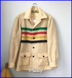 Vintage Hudson Bay Wool Jacket Coat 1960s Small Mens Womens Unisex