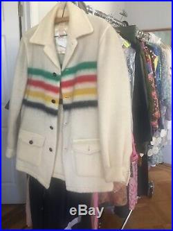 Vintage Hudson Bay Wool Jacket Coat 1960s Small Mens Womens Unisex
