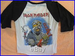 Vintage IRON MAIDEN 1985 California Concert Shirt Jersey True Vintage Original