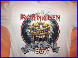 Vintage IRON MAIDEN California Tour Concert Shirt 1988 Lg True Vintage Original