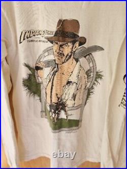 Vintage Indiana Jones Temple of Doom 1984 Lucasfilm Movie Promo T Shirt Large