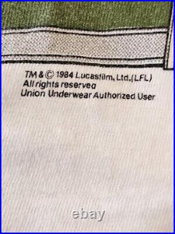 Vintage Indiana Jones Temple of Doom 1984 Lucasfilm Movie Promo T Shirt Large