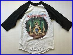 Vintage Iron Maiden Tour Jersey 3/4 Sleeve Shirt 1988 Large Heavy Metal Rock
