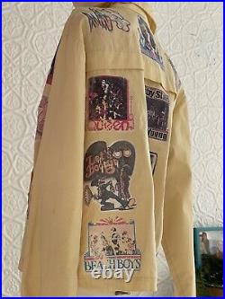 Vintage Iron On Patch Work Jacket-authentic 1970s-Rock And Roll-Hippie-Rare