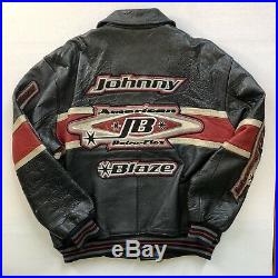 Vintage Johnny Blaze Leather Jacket Wutang Method Man Rare