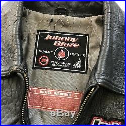 Vintage Johnny Blaze Leather Jacket Wutang Method Man Rare