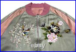 Vintage Karl Helmut Japan Sukajan Souvenir Jacket Silk Medium Reversible