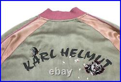 Vintage Karl Helmut Japan Sukajan Souvenir Jacket Silk Medium Reversible