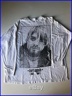 Vintage Kurt Cobain Nirvana Memorial Long Sleeve T-shirt