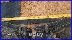 Vintage LEVIS 501XX Big E 1950's Offset Belt Loop Jeans