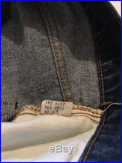 Vintage LEVIS 505 Single Stitch Jeans No Redline Hemed 33/27 Actual