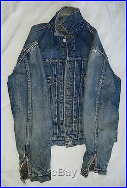 Vintage LEVI Jacket Type 2 Big E-Pleated-Selvedge Edge Blanket Lined Rockabilly