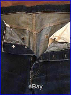 Vintage LEVI'S 501XX Original 1950's W32 L32 BIG E Hidden Rivets Denim jeans