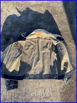 Vintage LEVI'S TRUCKER BIG E Jacket 70505-0217 Dark Indigo Denim Type III 3 60s