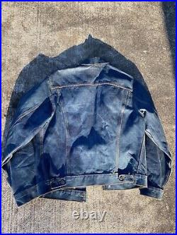 Vintage LEVI'S TRUCKER BIG E Jacket 70505-0217 Dark Indigo Denim Type III 3 60s