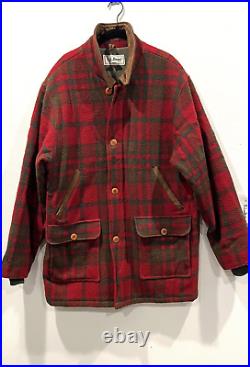 Vintage L. L Bean Plaid Red Zip Jacket