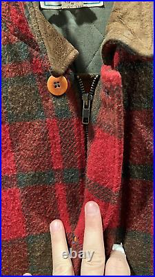 Vintage L. L Bean Plaid Red Zip Jacket