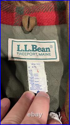 Vintage L. L Bean Plaid Red Zip Jacket