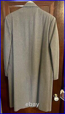 Vintage Late 40s Early 50s Cyril Johnson Covert Grey Wool Overcoat