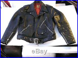 Vintage Leather Motorcycle Jacket 1950's Blatt Front Quarter Horsehide Chicago
