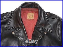 Vintage Leather Motorcycle Jacket 1950's Blatt Front Quarter Horsehide Chicago