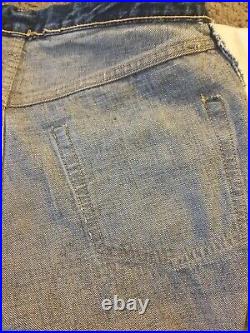 Vintage Levi' big E 501 jeans redline selvedge denim single stitch. Size w28 l29