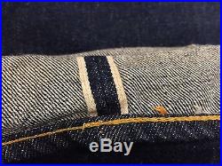 Vintage Levi's 501 Jeans Red Line Selvage Hidden Rivets Big E Jerky Tag 50's
