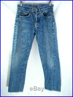 Vintage Levi's 501 Selvedge Redline Single Stitch Blue Denim Jeans Men's 29x29