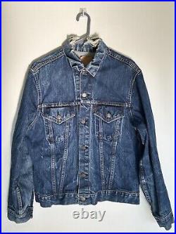 Vintage Levi's Big E 1960s Type 3 Trucker Jacket #524 Button Distresed USA