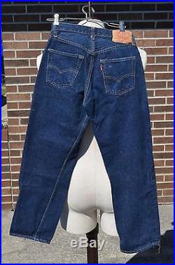 Vintage Levi's Big E 501xx Jeans Red Line Selvage Dark J Button 25x25 Actual ds