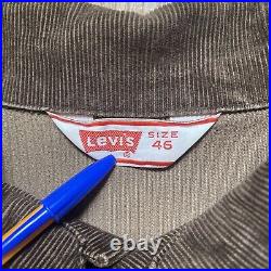 Vintage Levi's Corduroy Brown Jacket Size 46