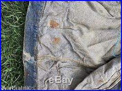 Vintage Levie Big E Denim Jacket Cinch Back 1940s 1 Flap Pocket Original