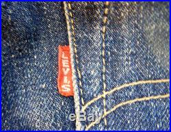 Vintage Levis 501XX Big E Redline Selvedge Hidden Rivets Denim Jeans Jerky Tag