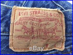 Vintage Levis 501 Redline Selvedge Jeans Small e Size 30 x 31 From the Late 1970