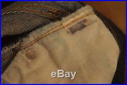 Vintage Levis 501 Small E Redline Double Stitch Jeans 36 X 34 #6 Button