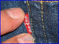 Vintage Levis 501 XX Big E Redline Selvedge Hidden Rivets Denim Jean 38 x 32