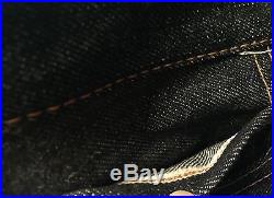 Vintage Levis 501xx Big E Redline Hidden Rivets Leather/Jerky patch Denim Jean