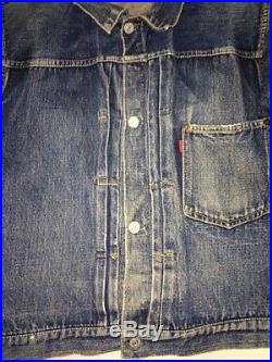 Vintage Levis Jacket Big E RedLined Cinch Back Pleated Single Pocket No Flap
