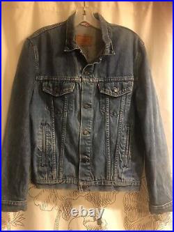 Vintage Levis Trucker Denim Jacket Made In France Rare