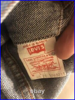 Vintage Levis Trucker Denim Jacket Made In France Rare