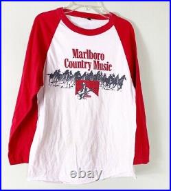 Vintage Marlboro Country Marlboro Concert Tour Music Raglan Shirt Mens 1985