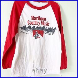 Vintage Marlboro Country Marlboro Concert Tour Music Raglan Shirt Mens 1985