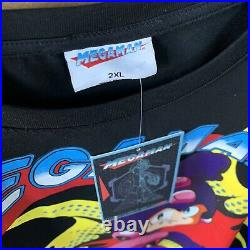 Vintage Mega Man Capcom Licensed Shirt Mega Print Deadstock 23.5x30 Early 00