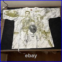 Vintage Mega Print Shirt POW MIA Rolling Thunder Vietnam War Memorial USA XL