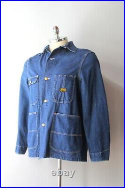 Vintage Men's 1950s Denim Barn Chore Jacket Sanforized Dark Wash EX Condition 40