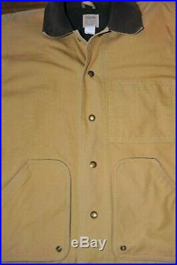 Vintage Men's Filson Tin Cloth Jacket Size Medium Made in USA Moleskin Lining