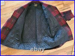 Vintage Men's Pendleton Heavy Wool Coat Plaid Overcoat Jacket