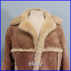 Vintage Men's Shearling Coat Jacket sz 44