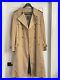 Vintage Mens CHRISTIAN DIOR PARIS Tan Trench Coat Belted & Wool Lined Sz 42L